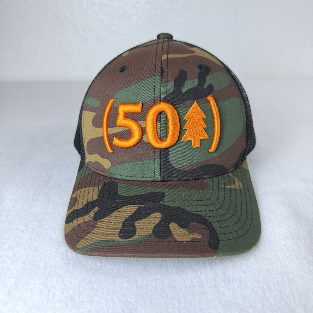 503 Tree Hat Camo Camouflage SnapBack Trucker Cap Portland Oregon Adjustable